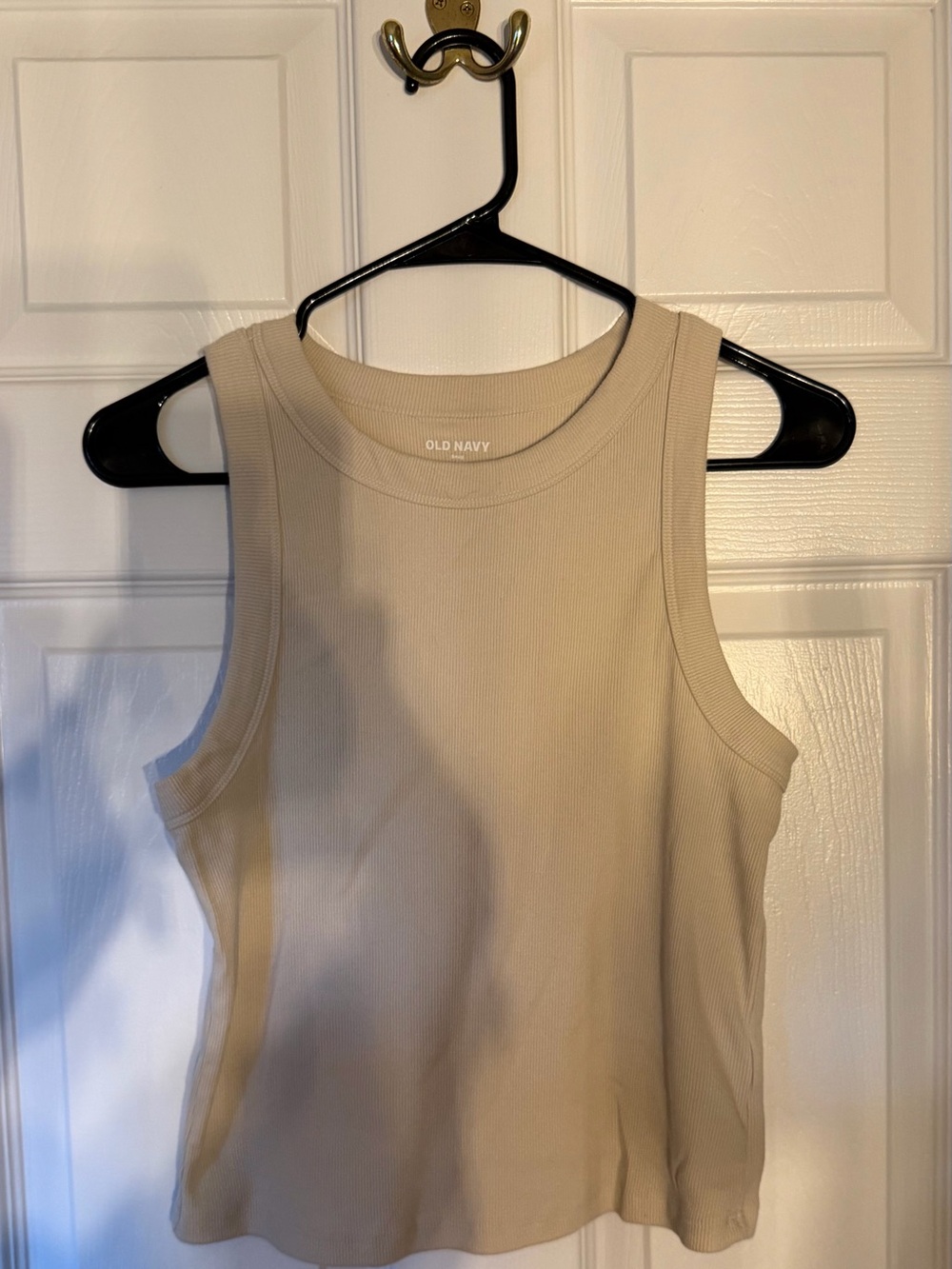 Old Navy Women's Snug Ribbed Tank Top in Beige